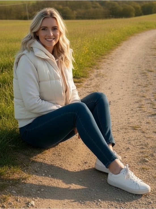 wild fable Jackets & Blazers - Wild Fable Light Beige Quilted Puffer Vest